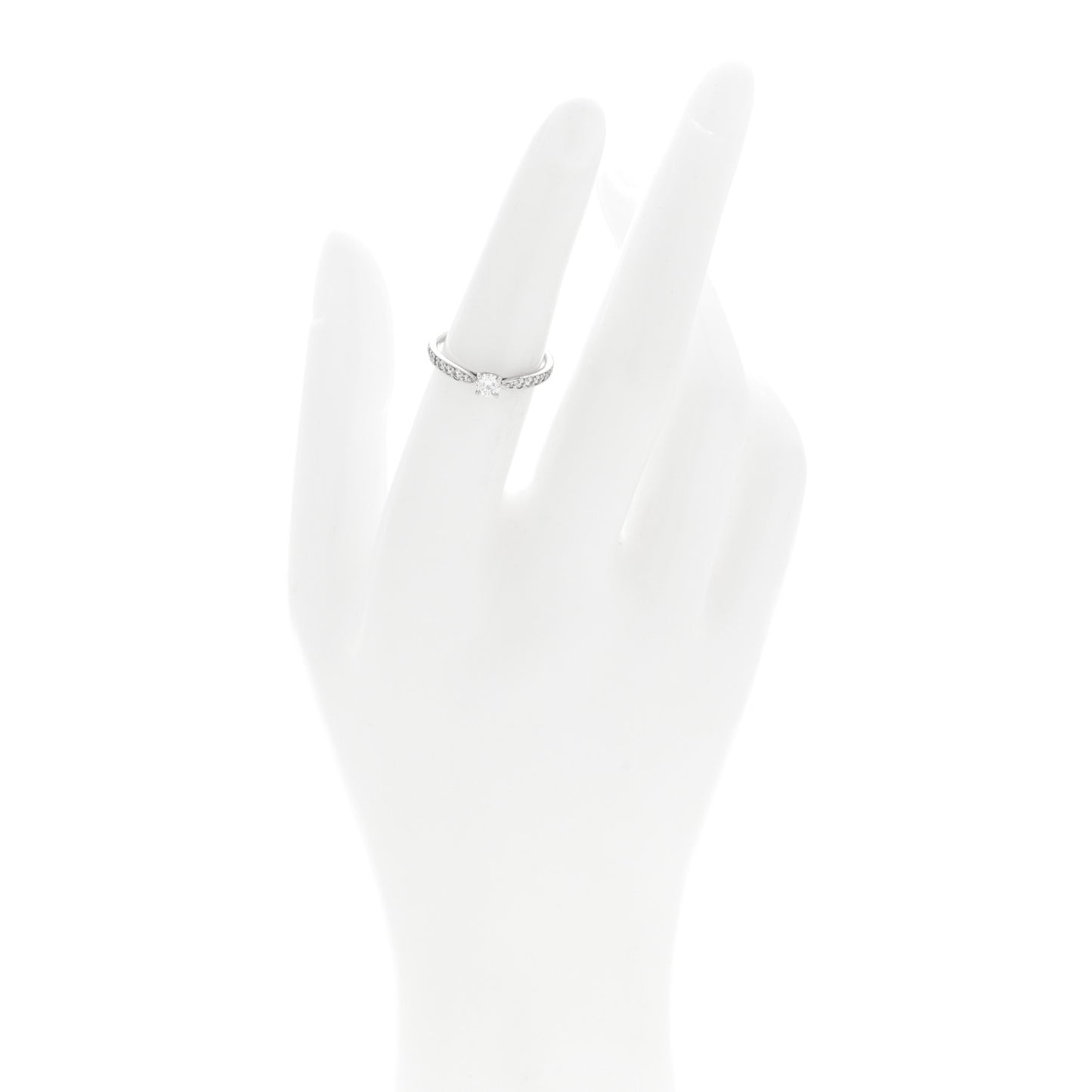 Platinum Diamond .20ct Round Brilliant Harmony Engagement Ring 50 5.5