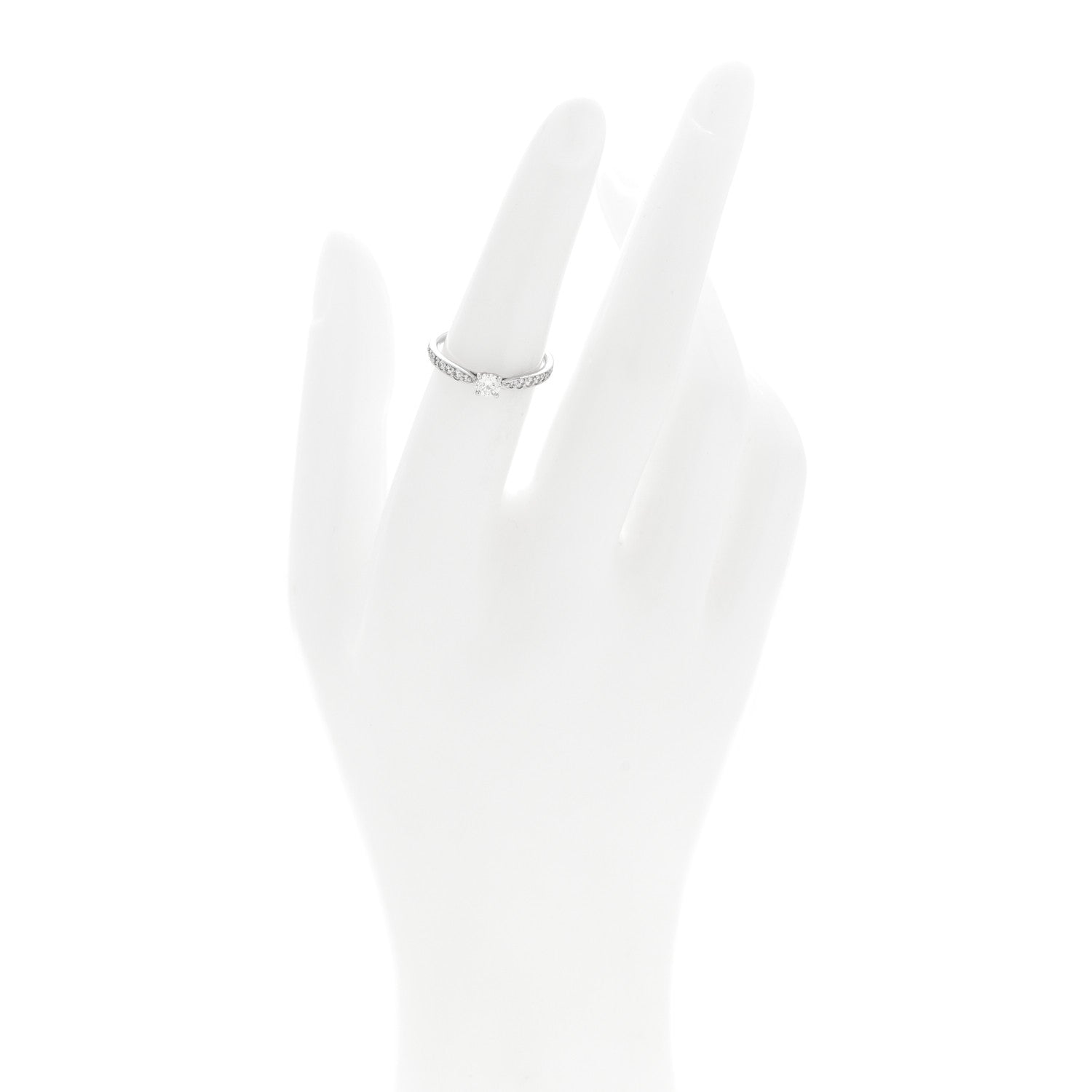Tiffany Platinum Diamond .20ct Round Brilliant Harmony Engagement Ring 50 5.5 2 of 5