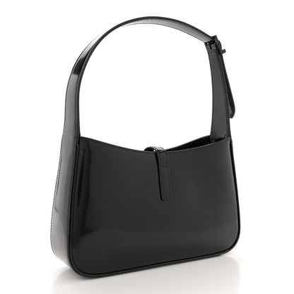 Saint Laurent Patent Calfskin Monochrome Le 5 A 7 Hobo Black 3 of 11