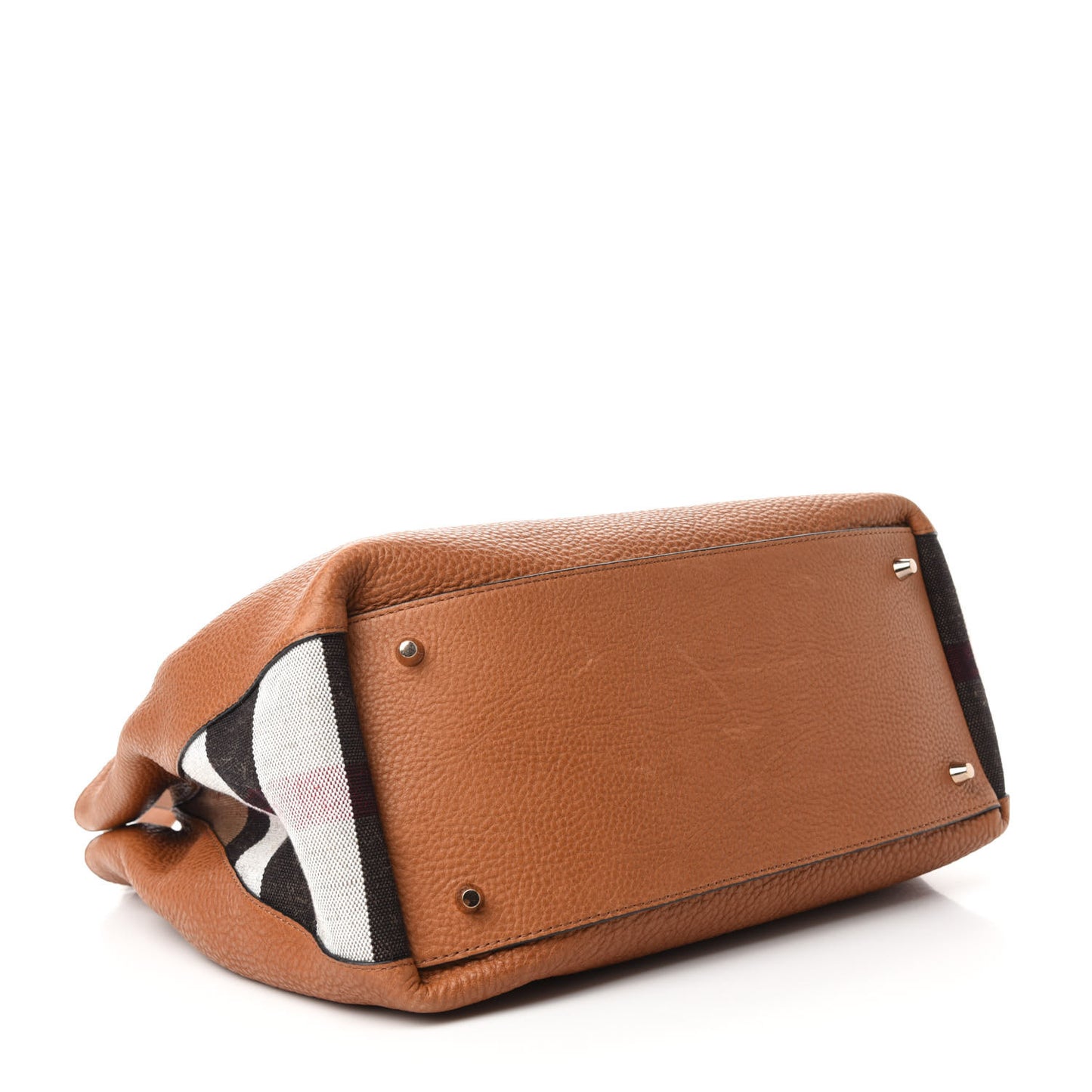 Grainy Calfskin House Check Medium Maidstone Saddle Brown