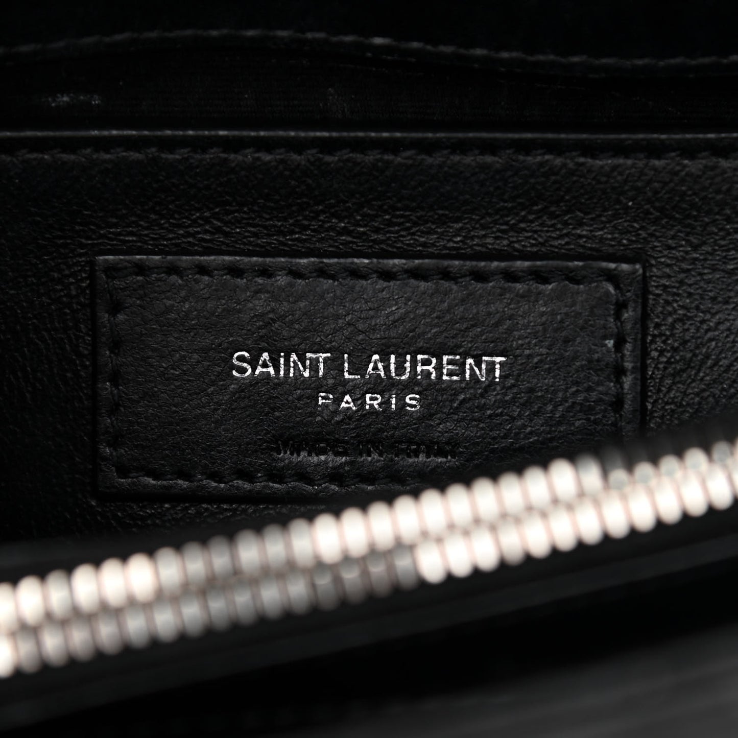 Calfskin Y Quilted Monogram Small Loulou Chain Satchel Black
