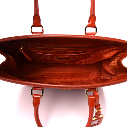 Prada Saffiano Vernice Parabole Tote Arancio 4 of 20