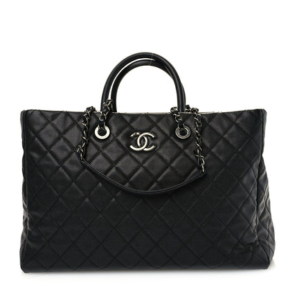 Chanel Caviar Quilted Large Coco Handle Shopping Tote Black 1 of 11