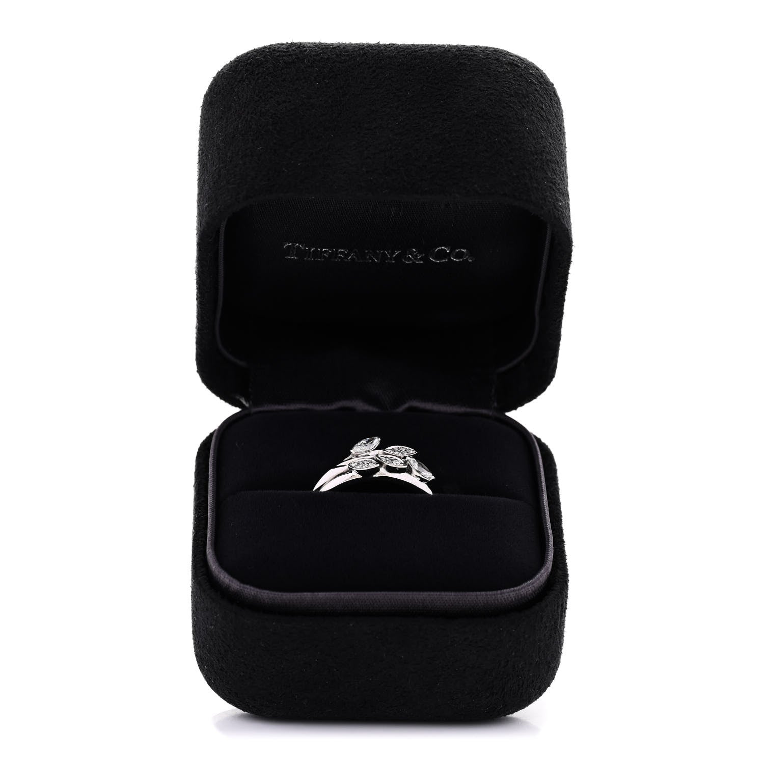 Tiffany Platinum Diamond Victoria Vine Ring 49 4.75 5 of 5