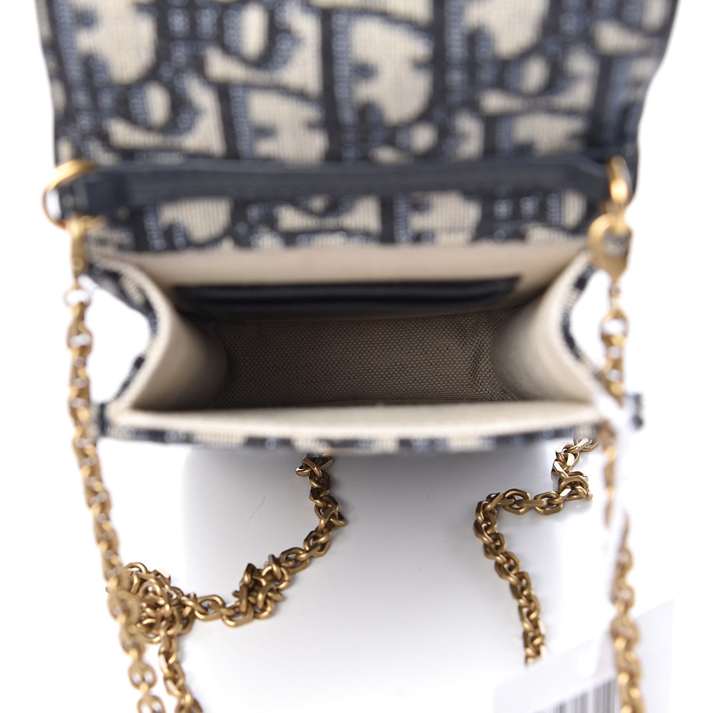 Oblique Saddle Chain Clutch Blue