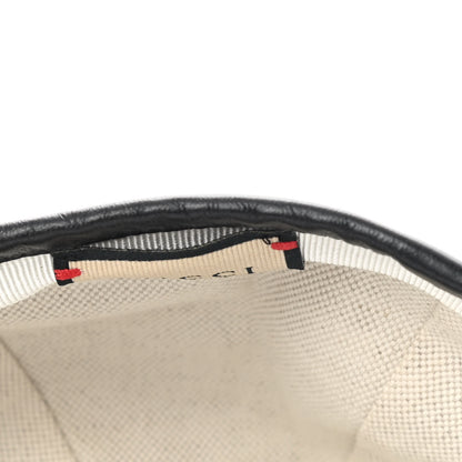 Gucci Denim Calfskin GG Monogram Oscar Baseball Hat M Black Ivory 8 of 8