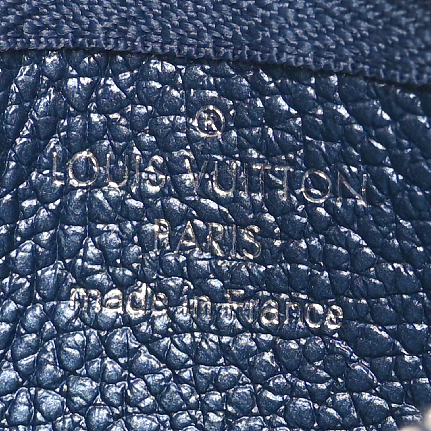 Louis Vuitton Metallic Empreinte Monogram Giant Key Pouch Navy