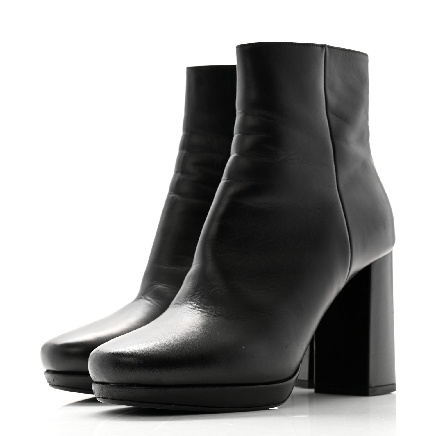 Prada Vitello 75mm Boots 37.5 Black 3 of 8