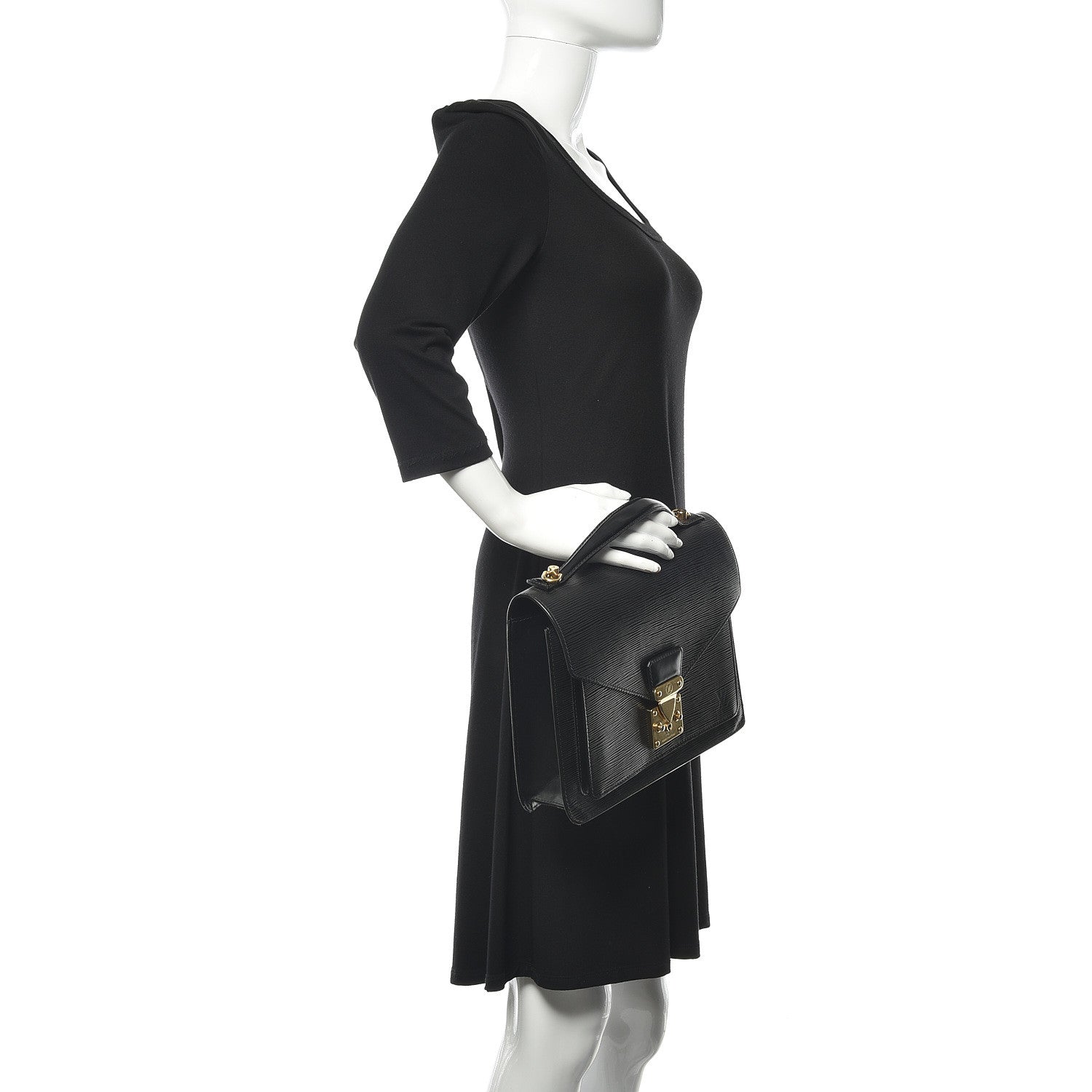 Louis Vuitton Epi Monceau Black 2 of 10