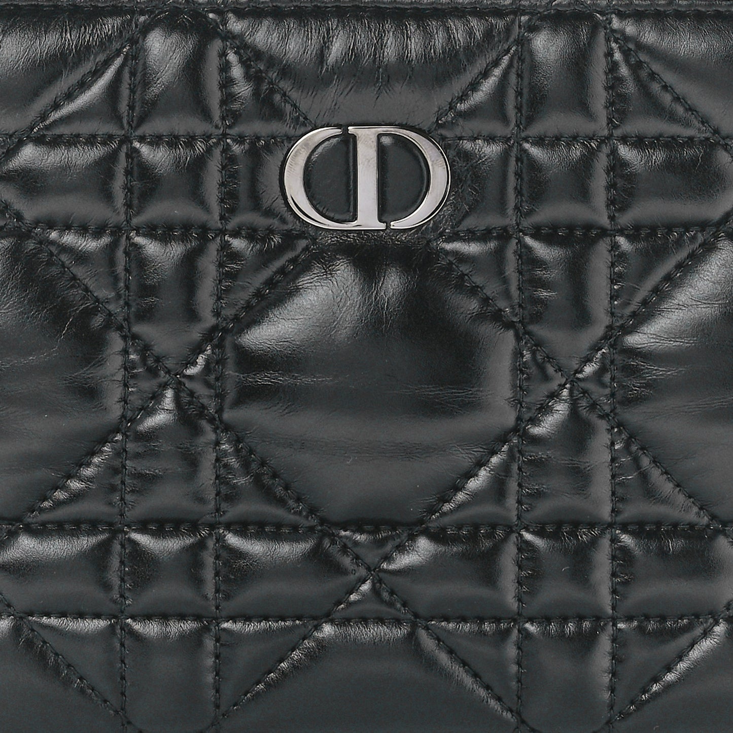 Calfskin Macrocannage Caro Box Bag Black
