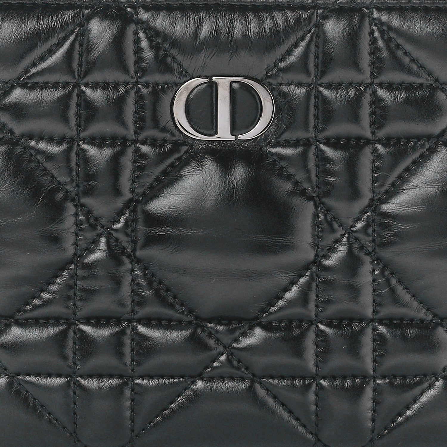 Christian Dior Calfskin Macrocannage Caro Box Bag Black 7 of 11