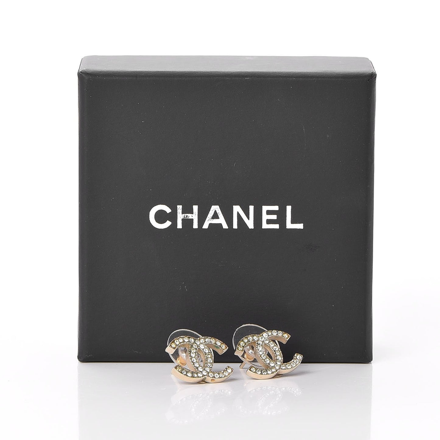 Crystal CC Earrings Gold