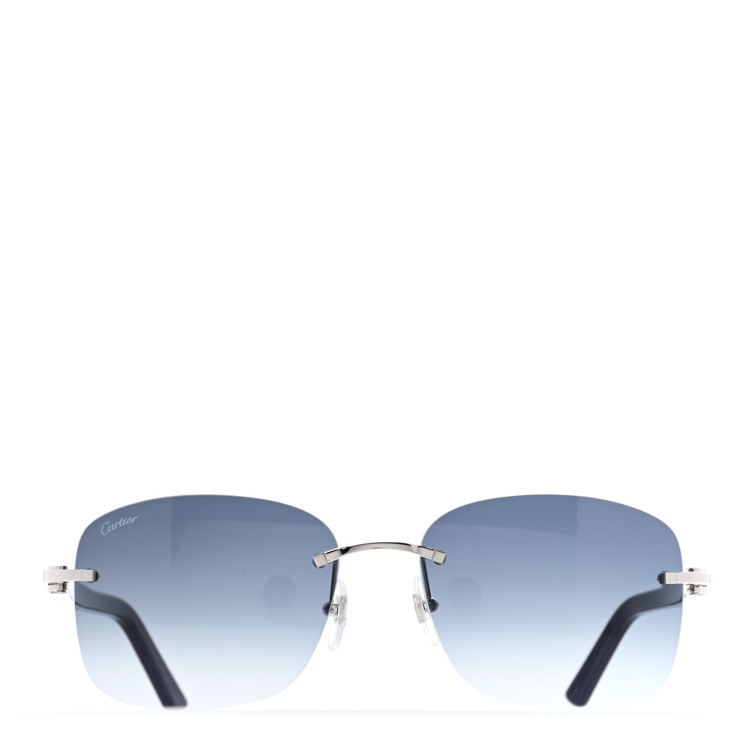 Cartier C Decor Rimless Sunglasses Blue 2 of 7
