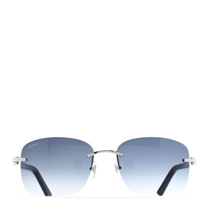 Cartier C Decor Rimless Sunglasses Blue 2 of 7