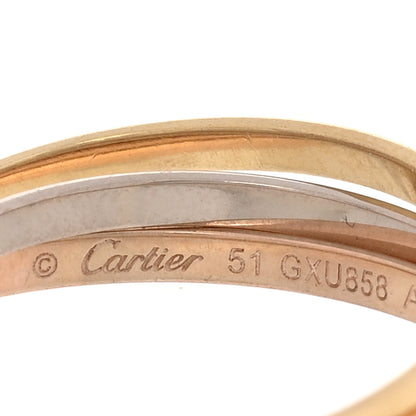 Cartier 18K Pink Yellow White Gold Extra Small Les Must De Cartier Trinity Ring 51 5.75 4 of 6