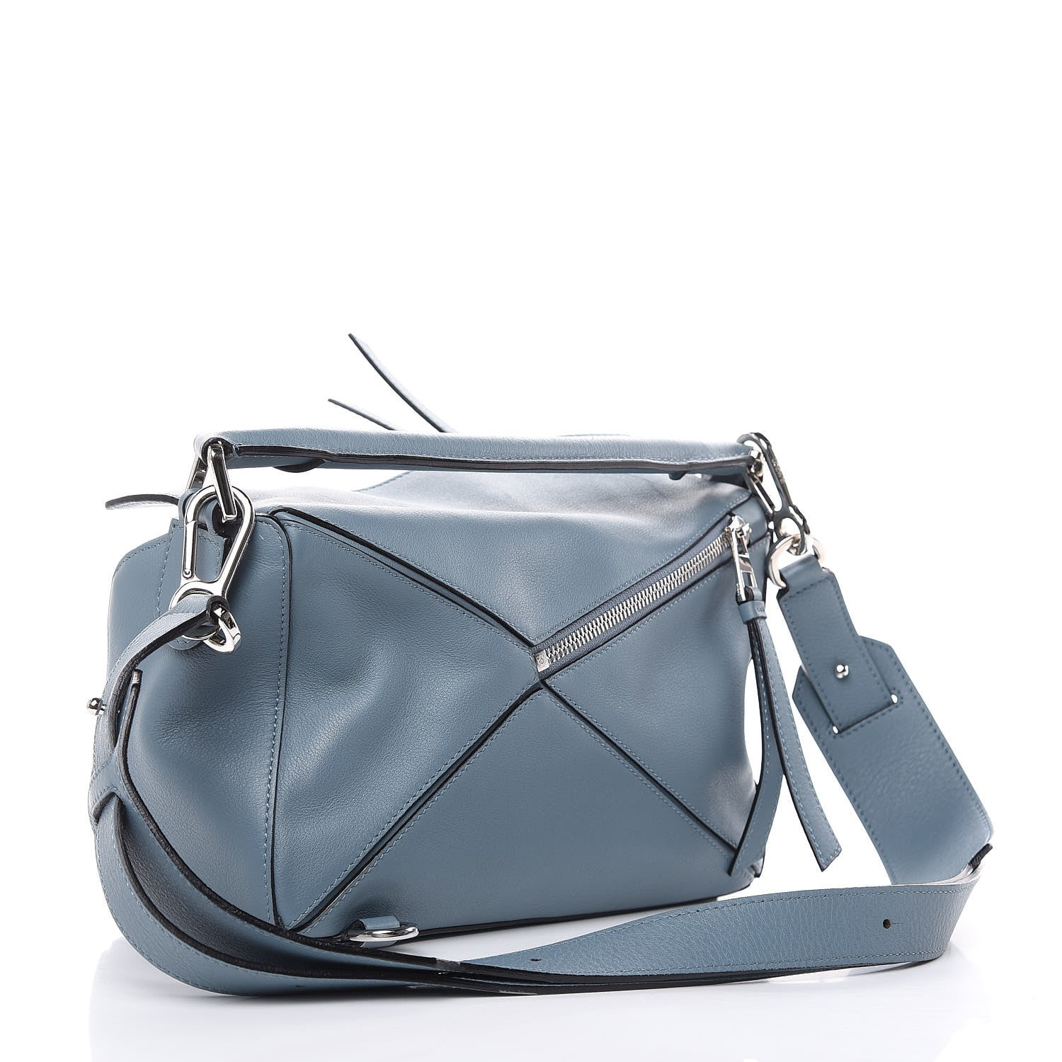 Loewe Calfskin Small Puzzle Bag Light Blue 3 of 10