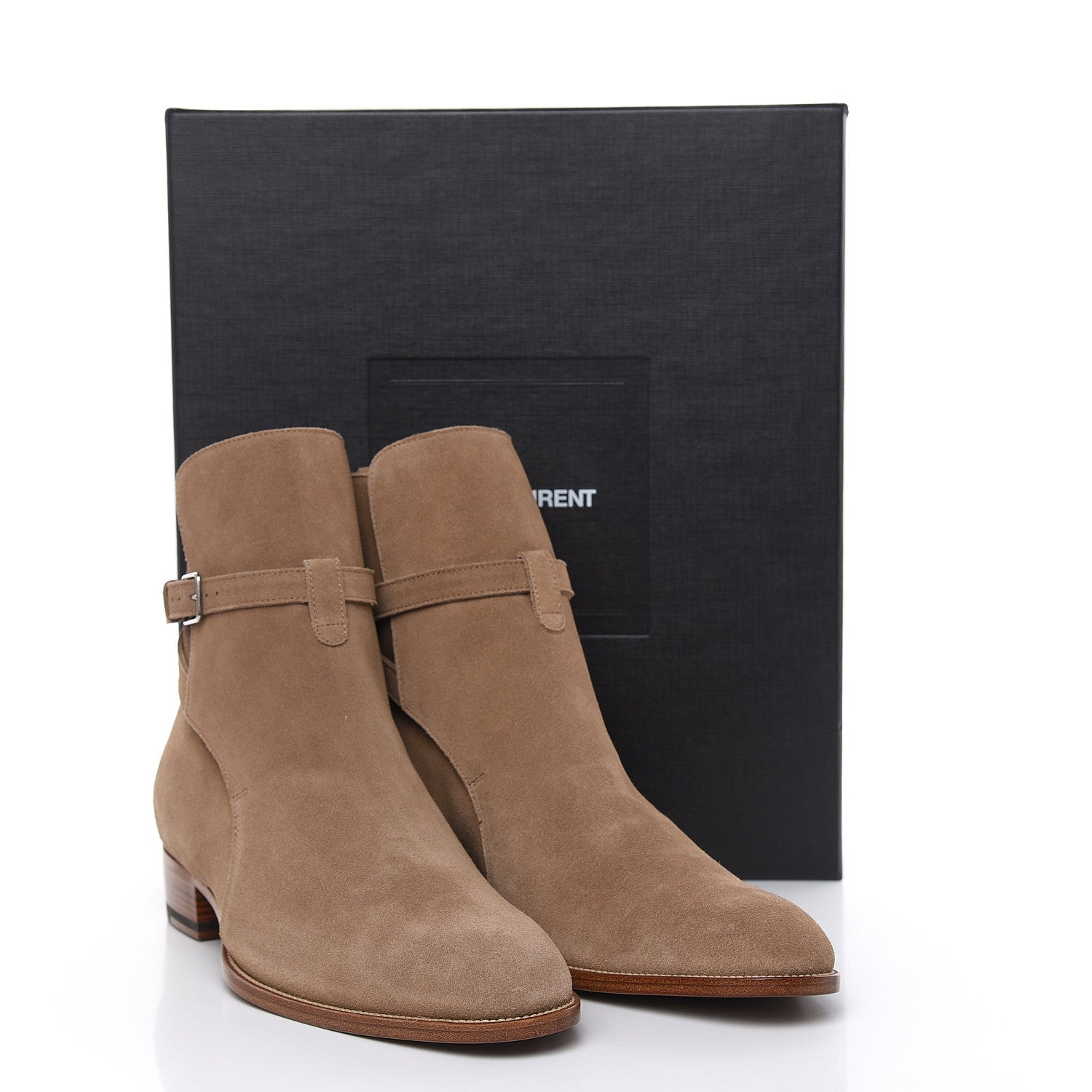 Saint Laurent Jodhpur Suede Mens Wyatt 30 Boots 45 New Sigaro 8 of 8