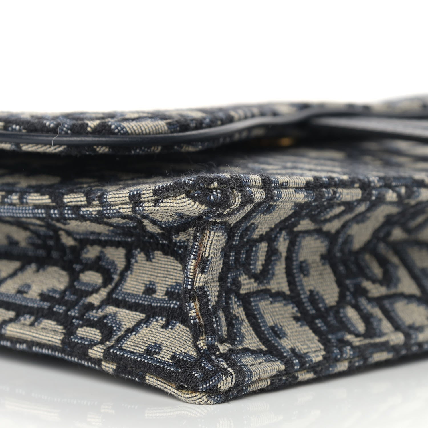Christian Dior Oblique Saddle Chain Pouch Blue 8 of 10