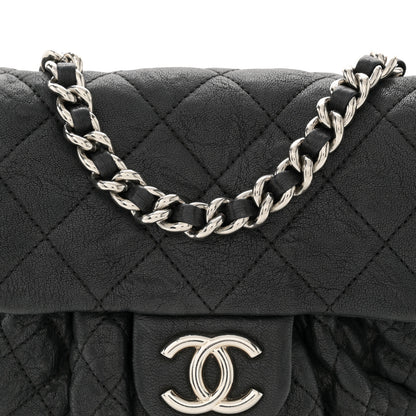 Chanel Washed Lambskin Quilted Mini Chain Around Flap Black 8 of 13