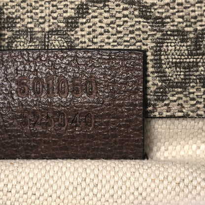 Gucci GG Supreme Monogram Web Small Neo Vintage Double Flap Messenger Bag Beige New Acero 7 of 12