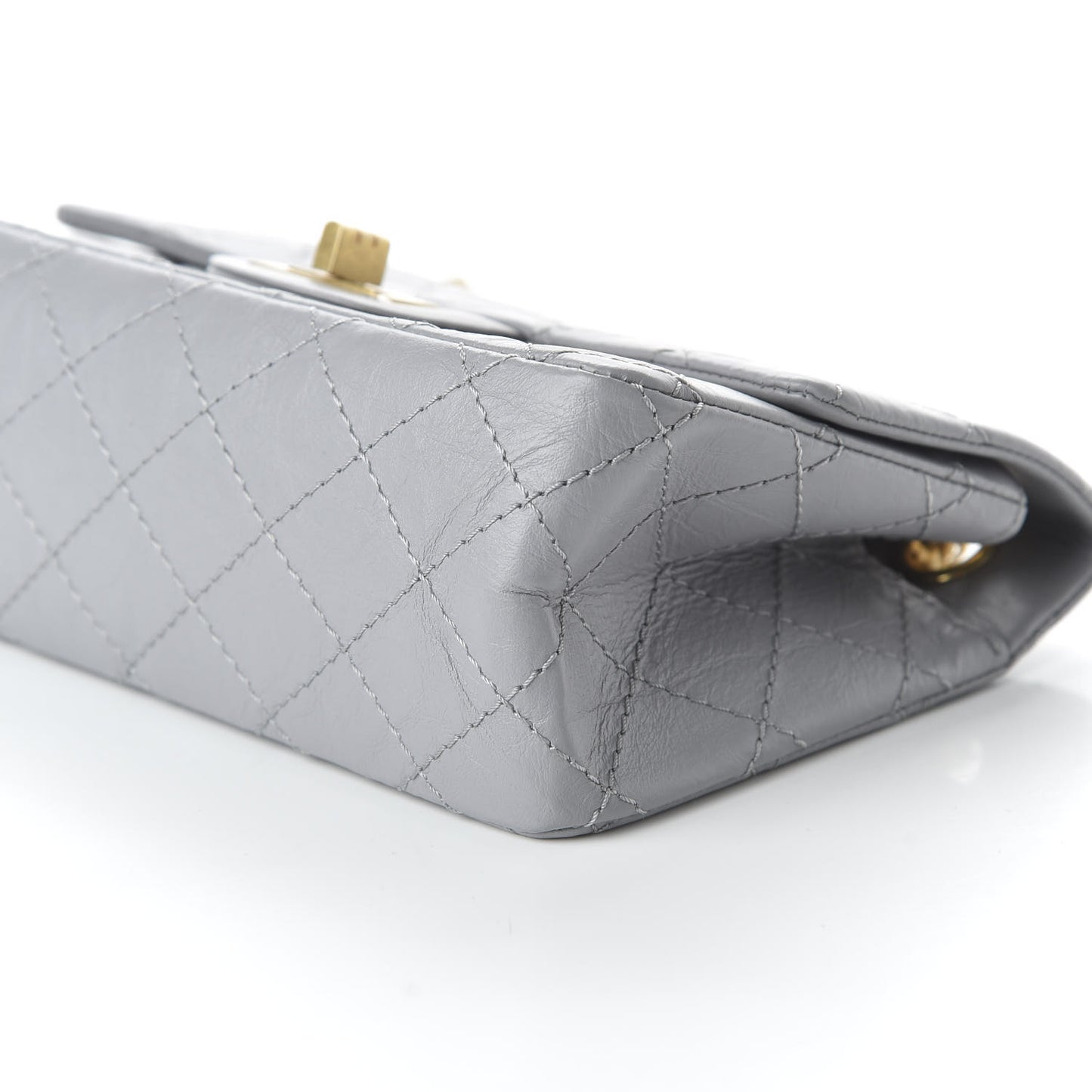 Aged Calfskin Quilted 2.55 Reissue Mini Flap Grey