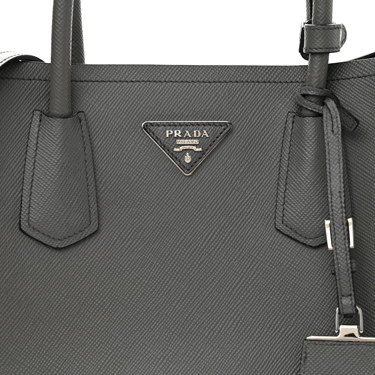 Prada Saffiano Cuir Medium Double Bag Marmo 7 of 10