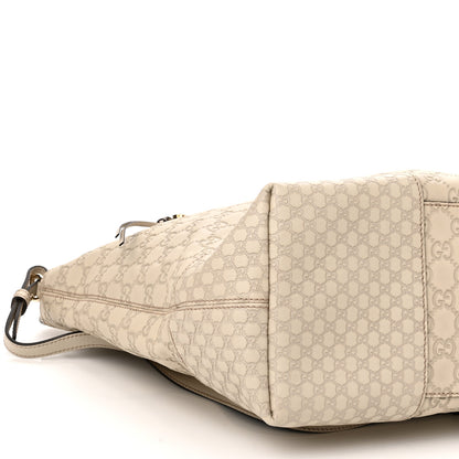 Gucci Guccissima Large Bree Foldover Tote Off White 8 of 9
