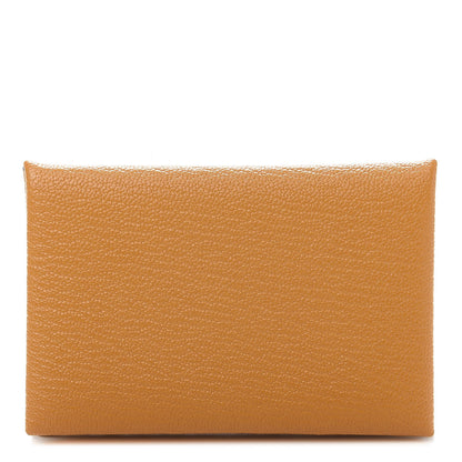 Hermes Chevre Mysore Calvi Card Case Moutarde 1 of 10