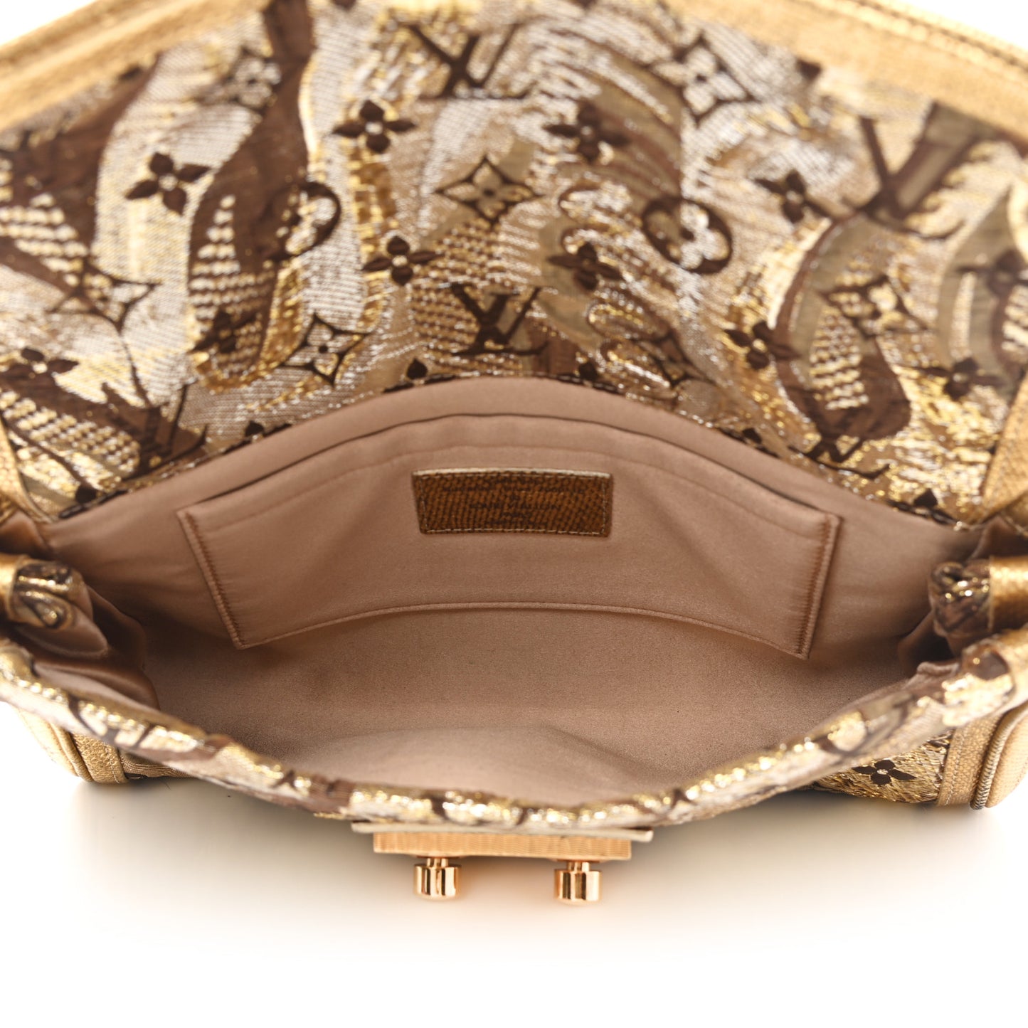 Monogram Brocade Thalie Clutch Gold