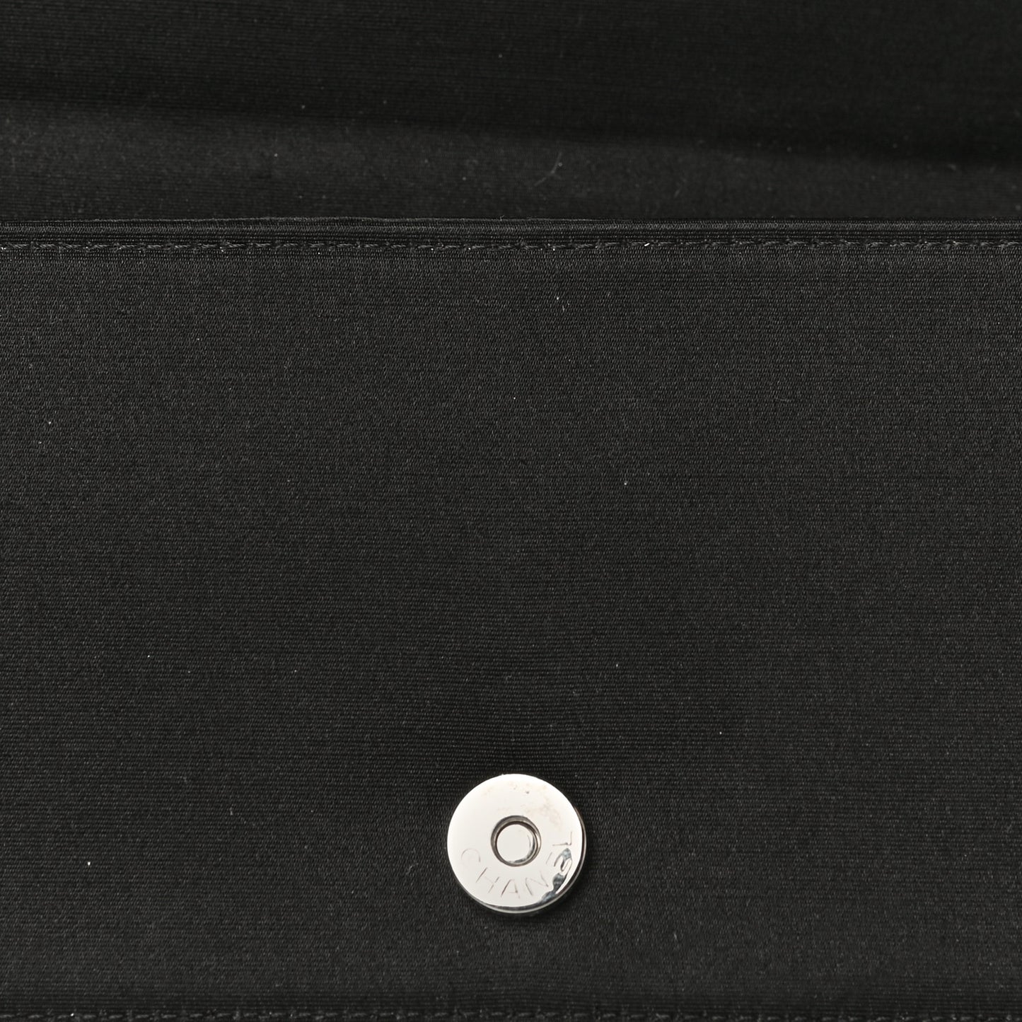 Satin Ribbon Evening Clutch Black