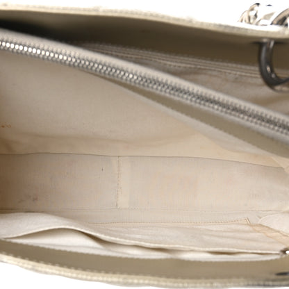 Chanel Metallic Caviar Quilted Grand Shopping Tote GST Pearl 6 of 11