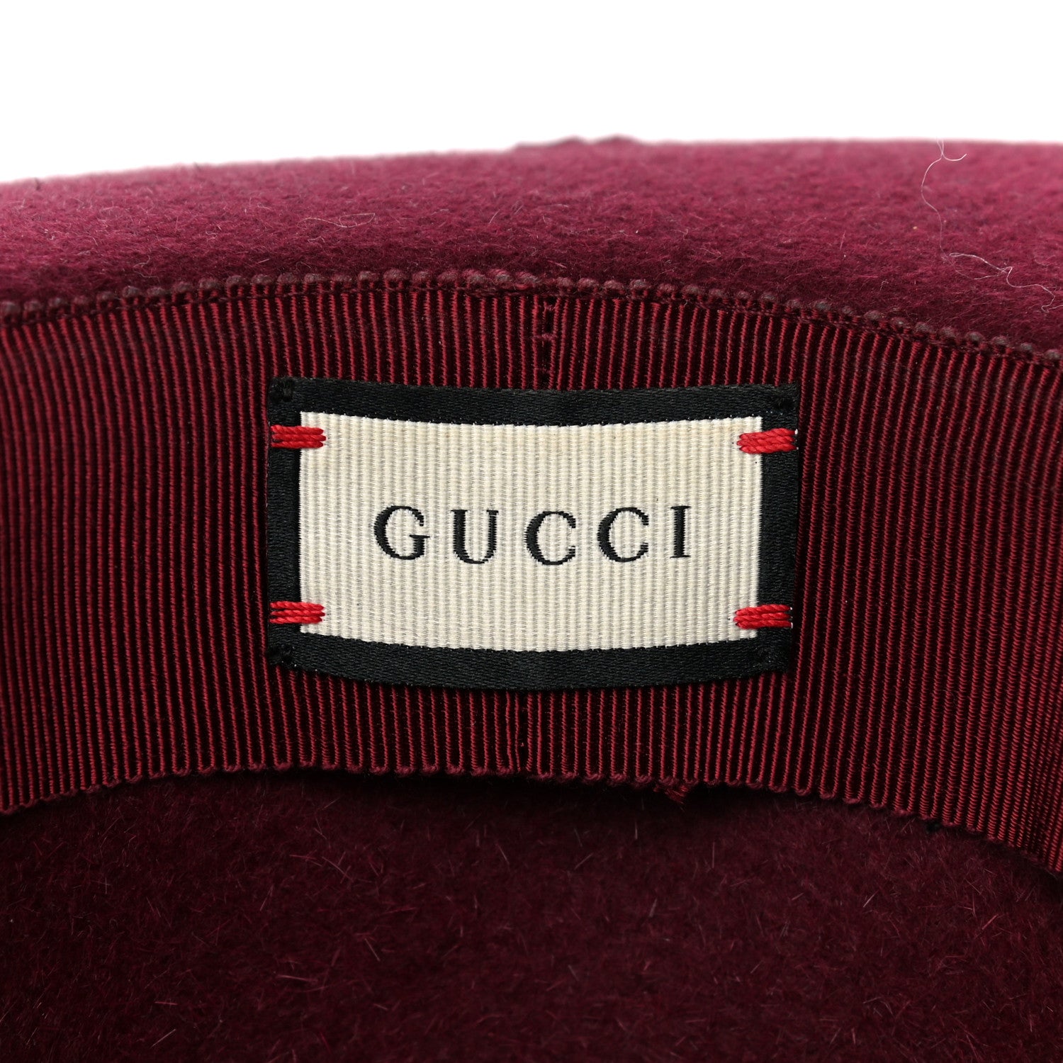 Gucci Felt Bow Hat L Burgundy 6 of 7