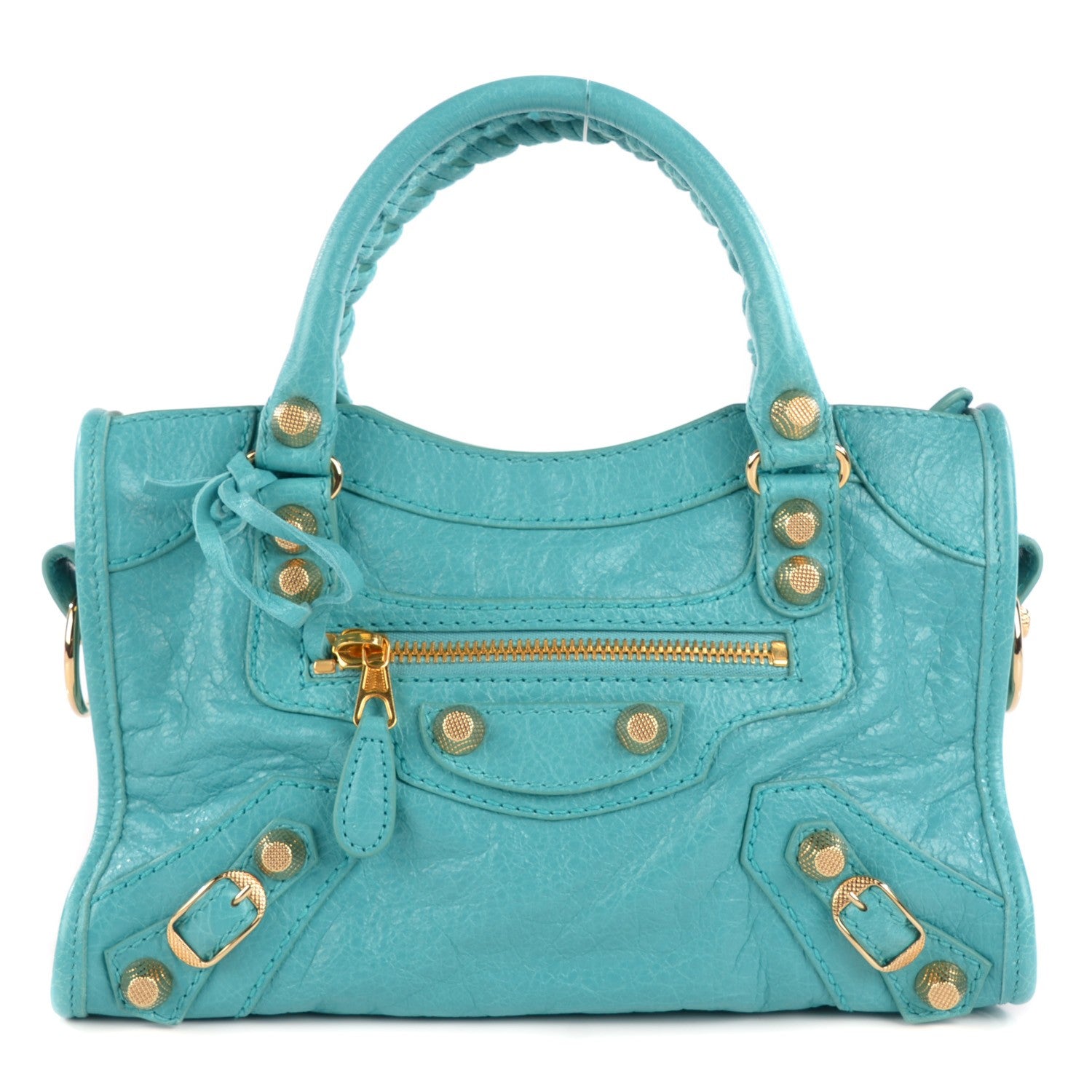 Balenciaga Agneau Giant 12 Gold Hardware Mini City Bleu Tropical 1 of 12