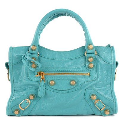 Balenciaga Agneau Giant 12 Gold Hardware Mini City Bleu Tropical 1 of 12