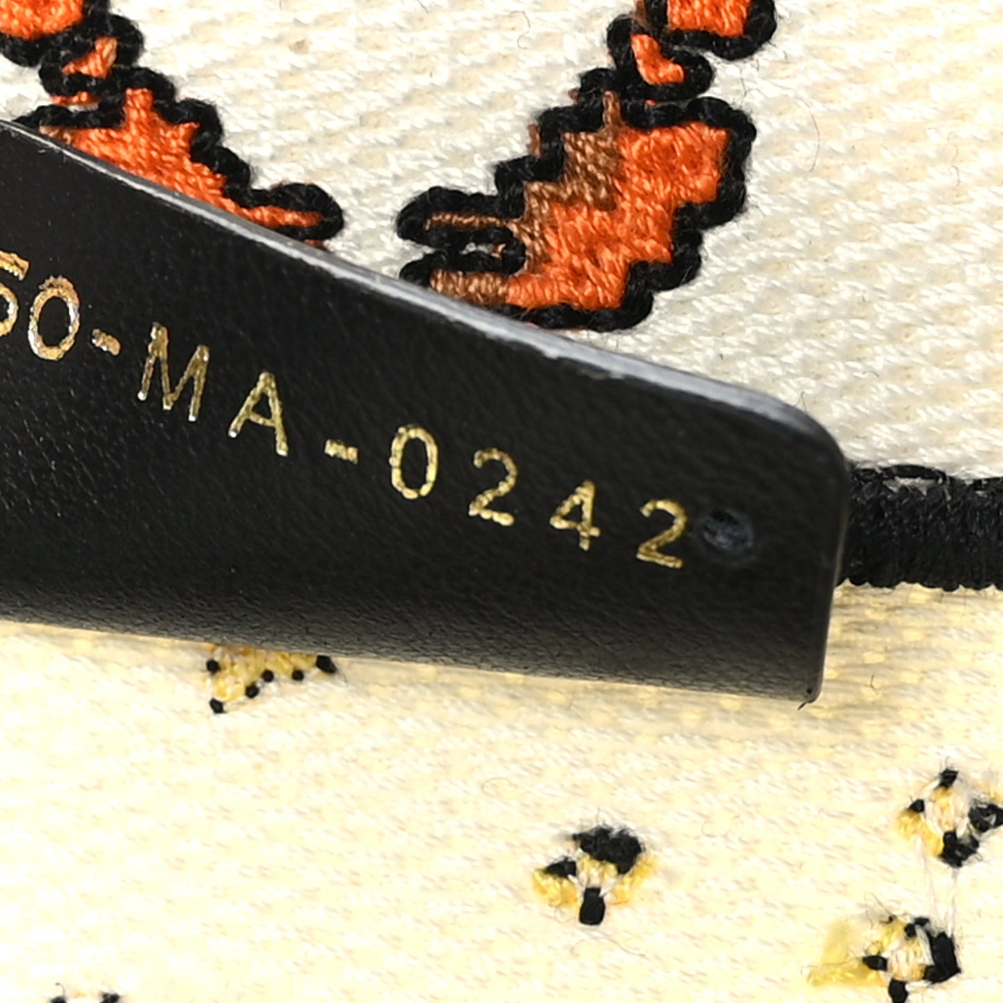 Canvas Embroidered Small Pixel Zodiac Book Tote Latte Multicolor