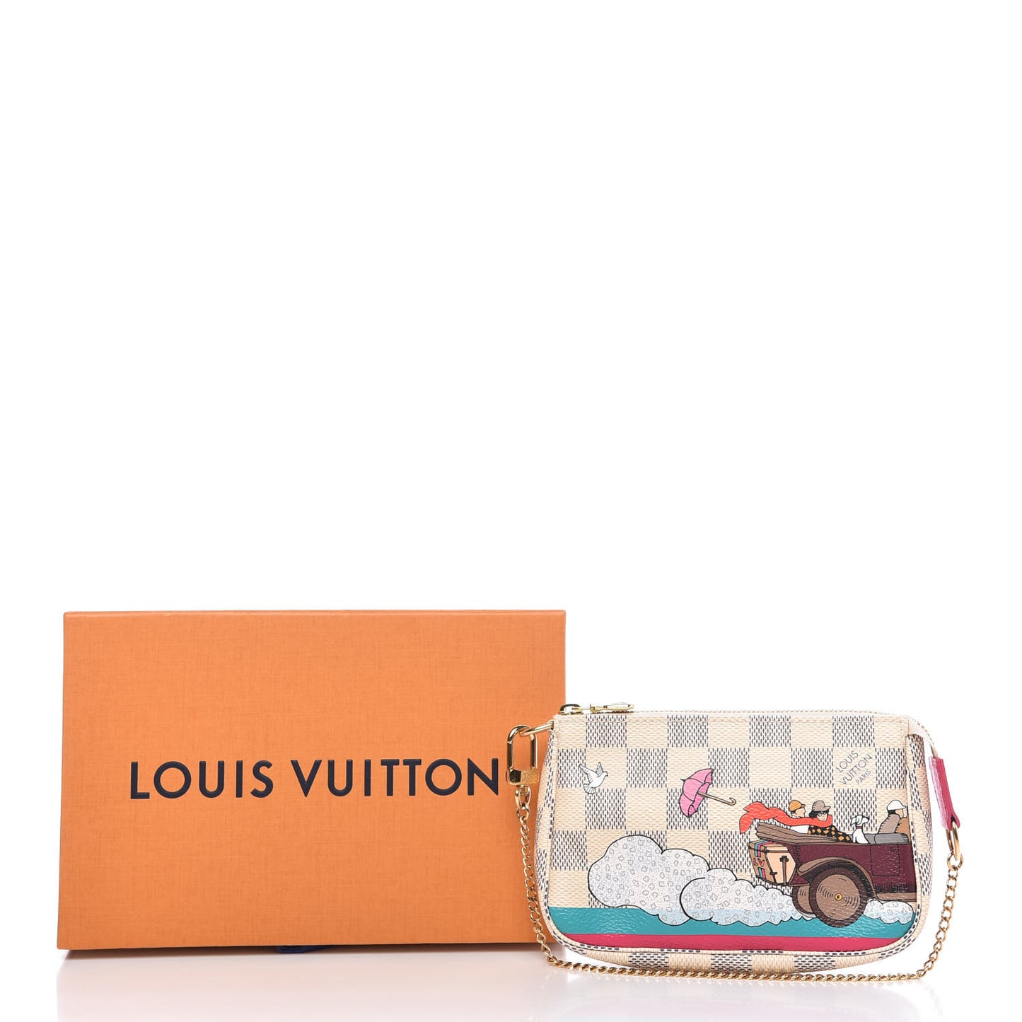 Damier Azur 2015 Christmas Animation Mini Pochette Accessories