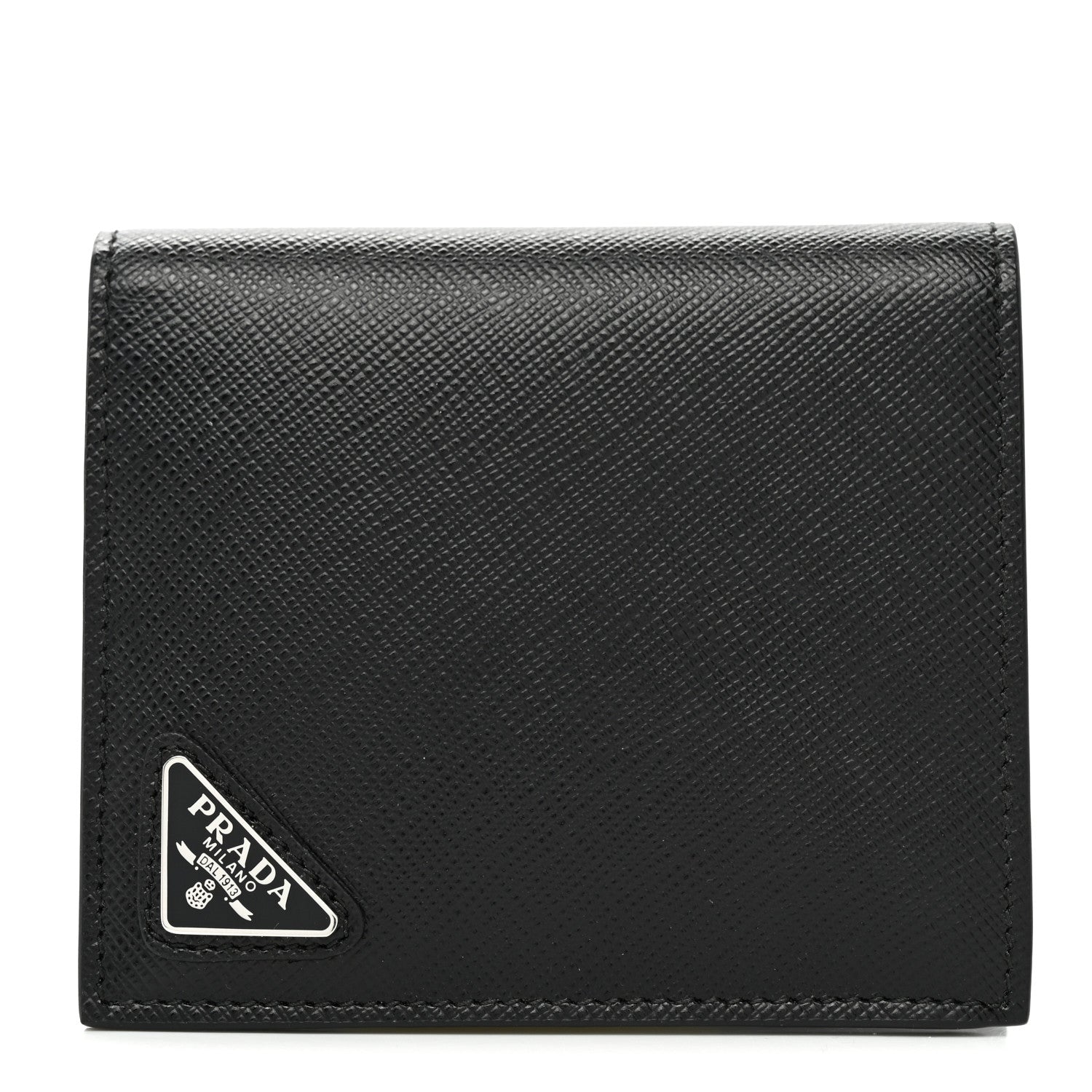 Prada Saffiano Bi-Fold Wallet Black 1 of 7