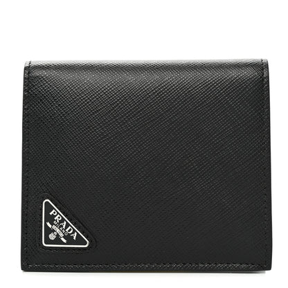 Prada Saffiano Bi-Fold Wallet Black 1 of 7