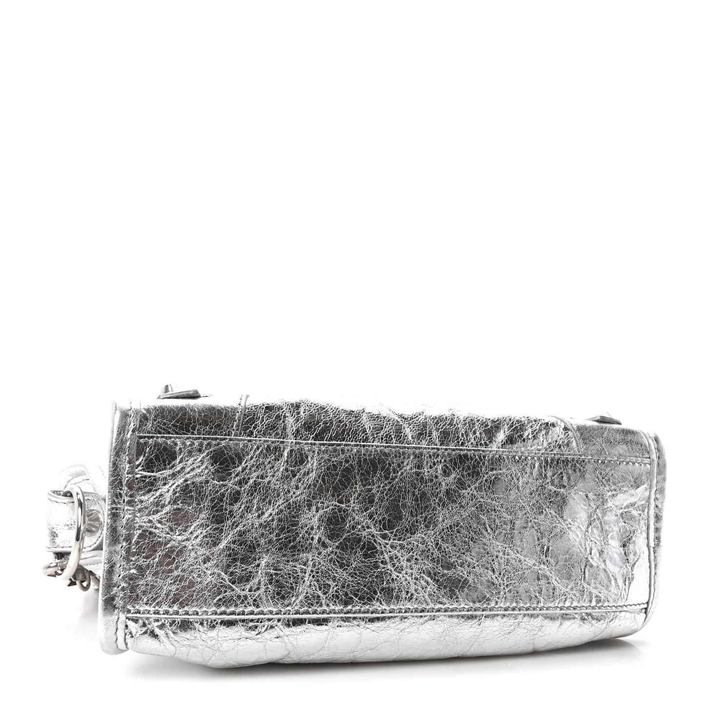 Metallized Arena Lambskin Classic Silver Hardware Le City Mini Silver