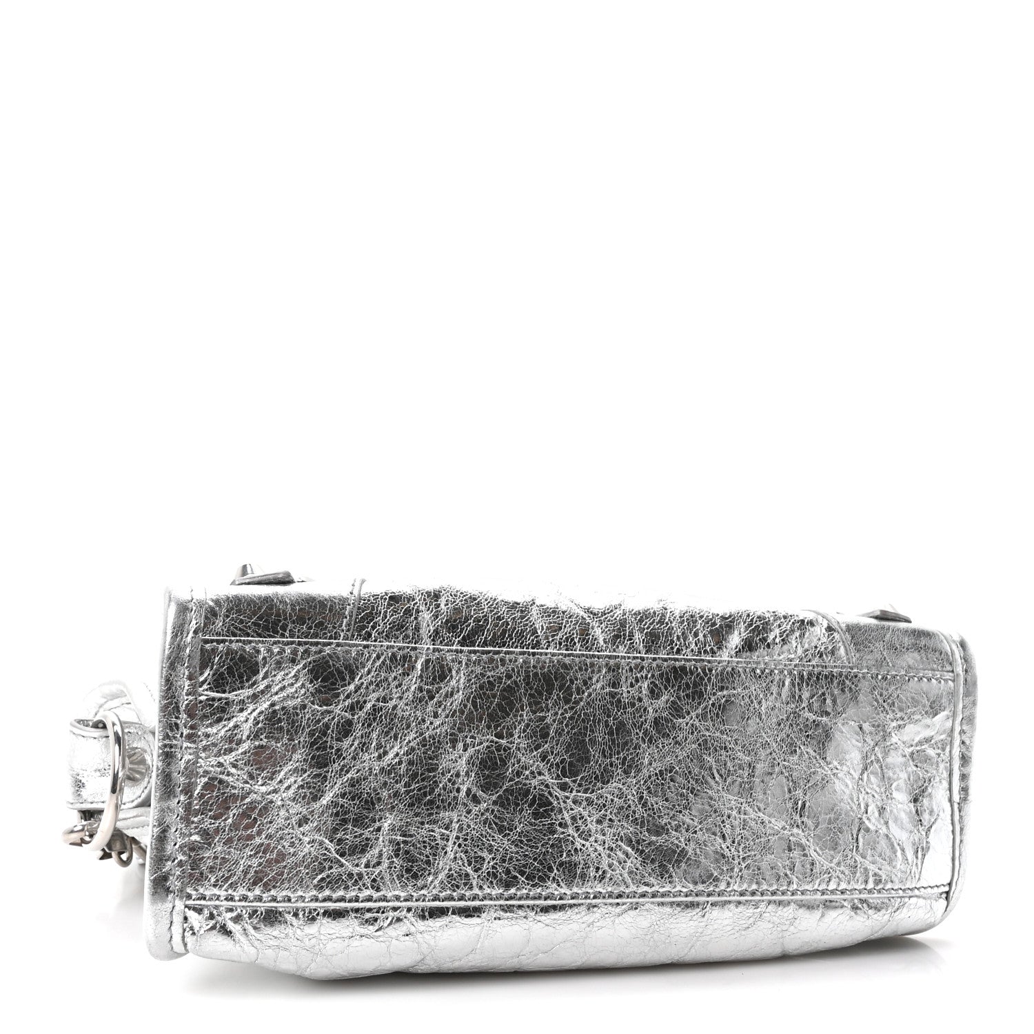 Balenciaga Metallized Arena Lambskin Classic Silver Hardware Le City Mini Silver 4 of 10