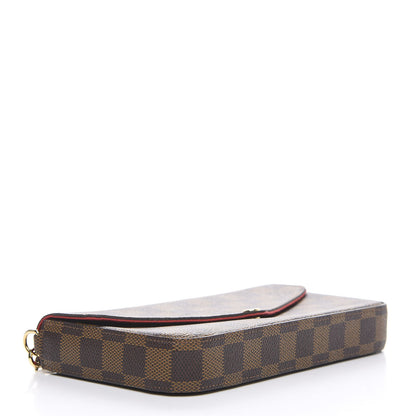 Louis Vuitton Damier Ebene Pochette Felicie Chain Wallet 3 of 12