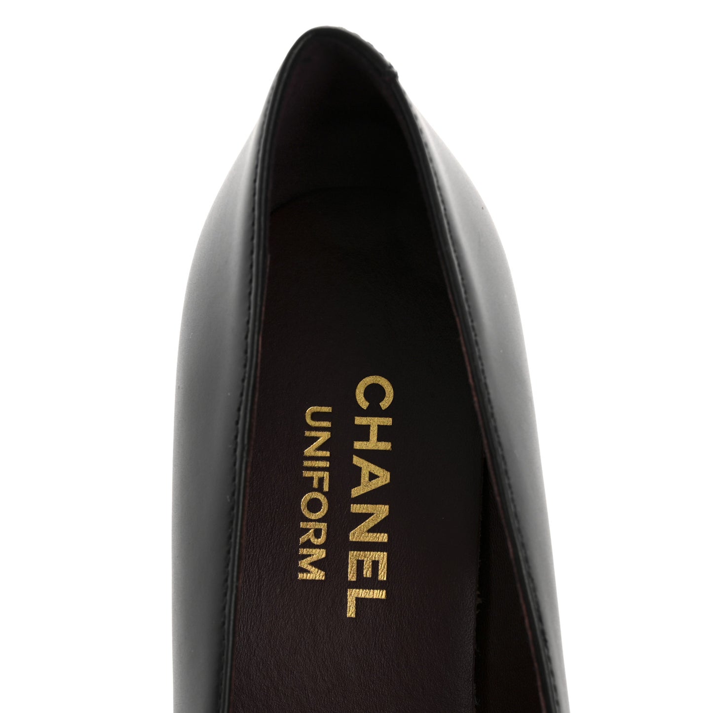 Lambskin Cap Toe CC Uniform Pumps 36.5 Black