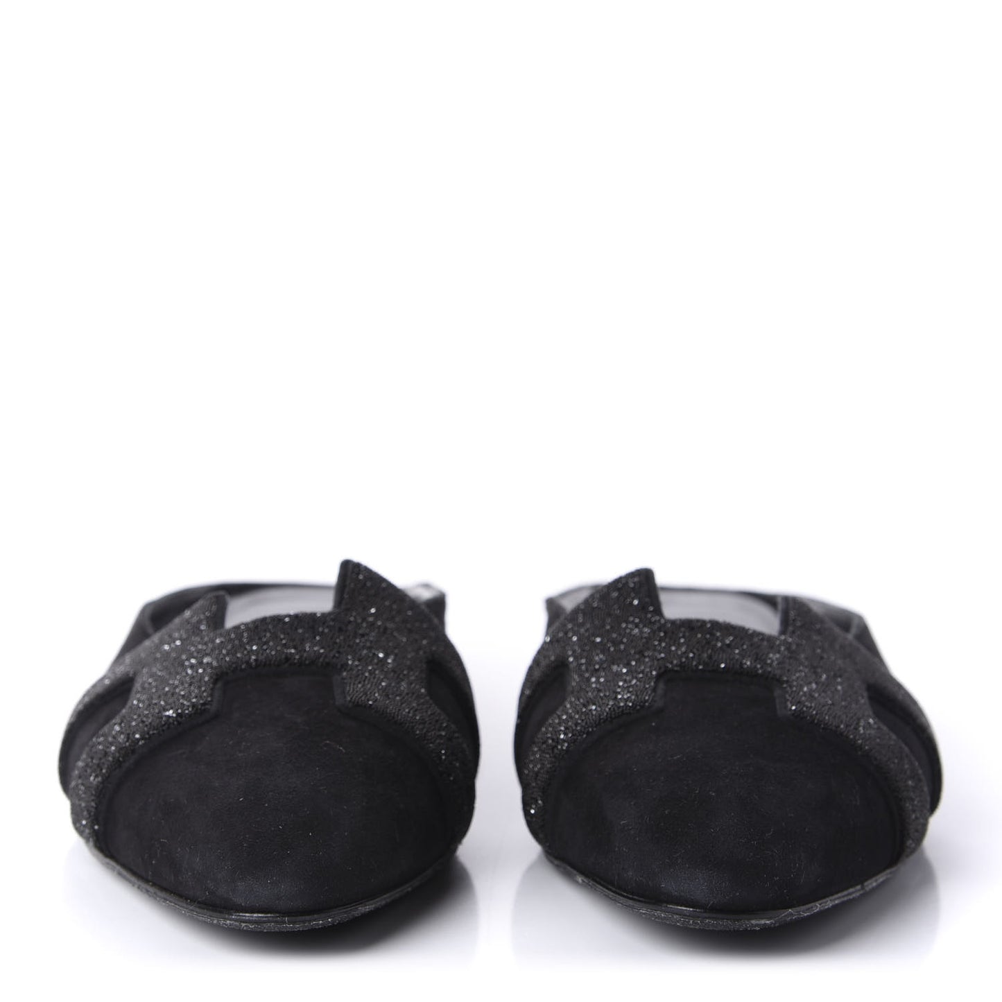 Suede Goatskin Crystal Roxane Mules 36 Black