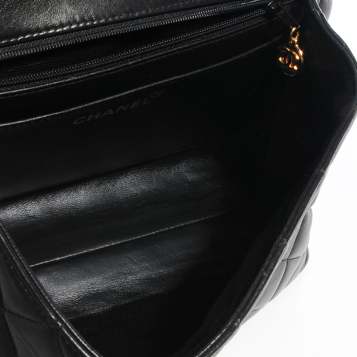 Lambskin Quilted Medium Kelly Flap Bag Black