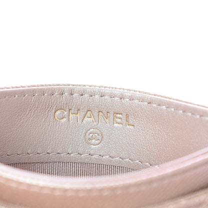 Chanel Iridescent Caviar Quilted Card Holder Beige 6 of 9