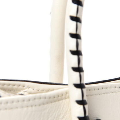 Alexander McQueen Calfskin Whipstitch Folk Tote White 15 of 22