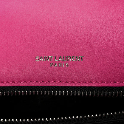 Saint Laurent Boucle Tweed Monogram Medium Niki Chain Satchel Pink 6 of 13