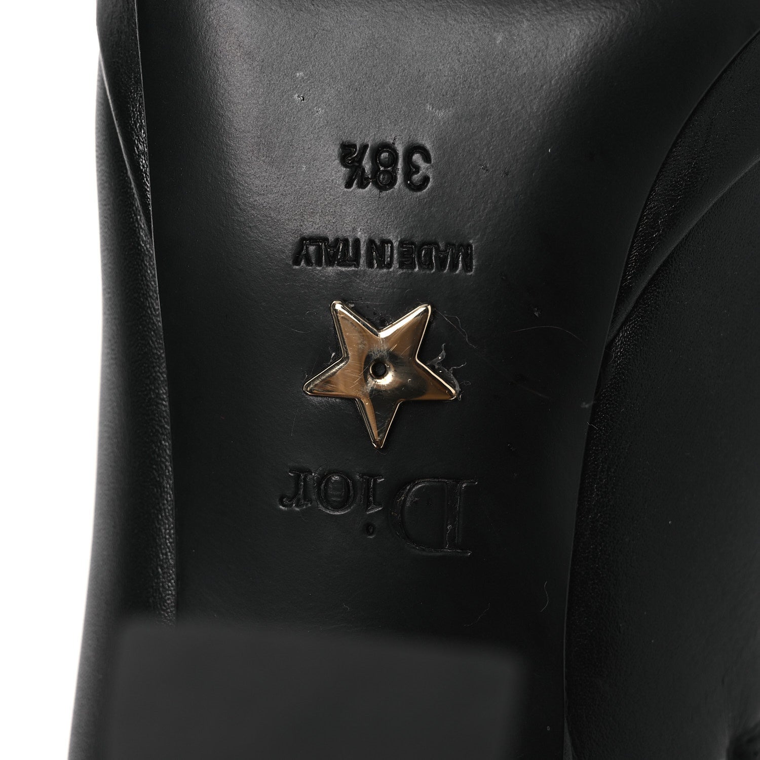 Christian Dior Nappa Knee High Boots 38.5 Black 8 of 10