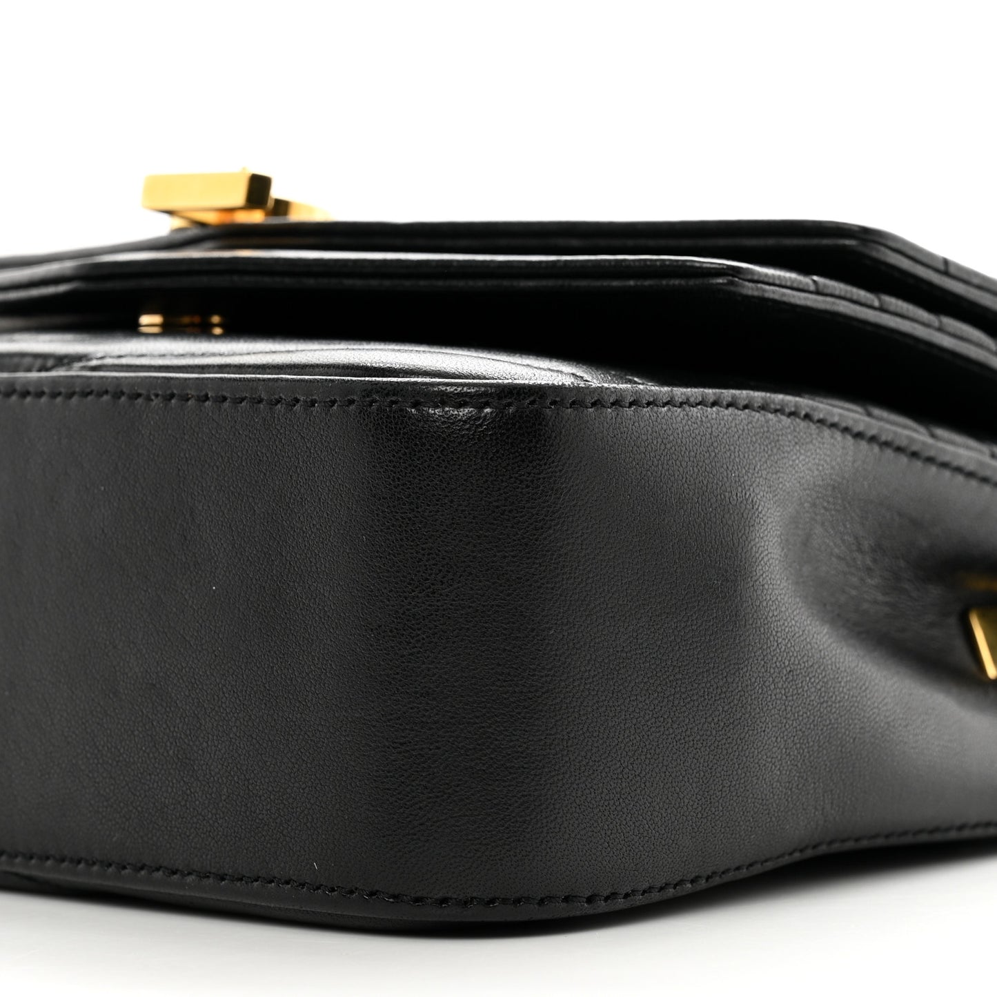 Lambskin Matelasse Chevron Monogram Small Sulpice Bag Black