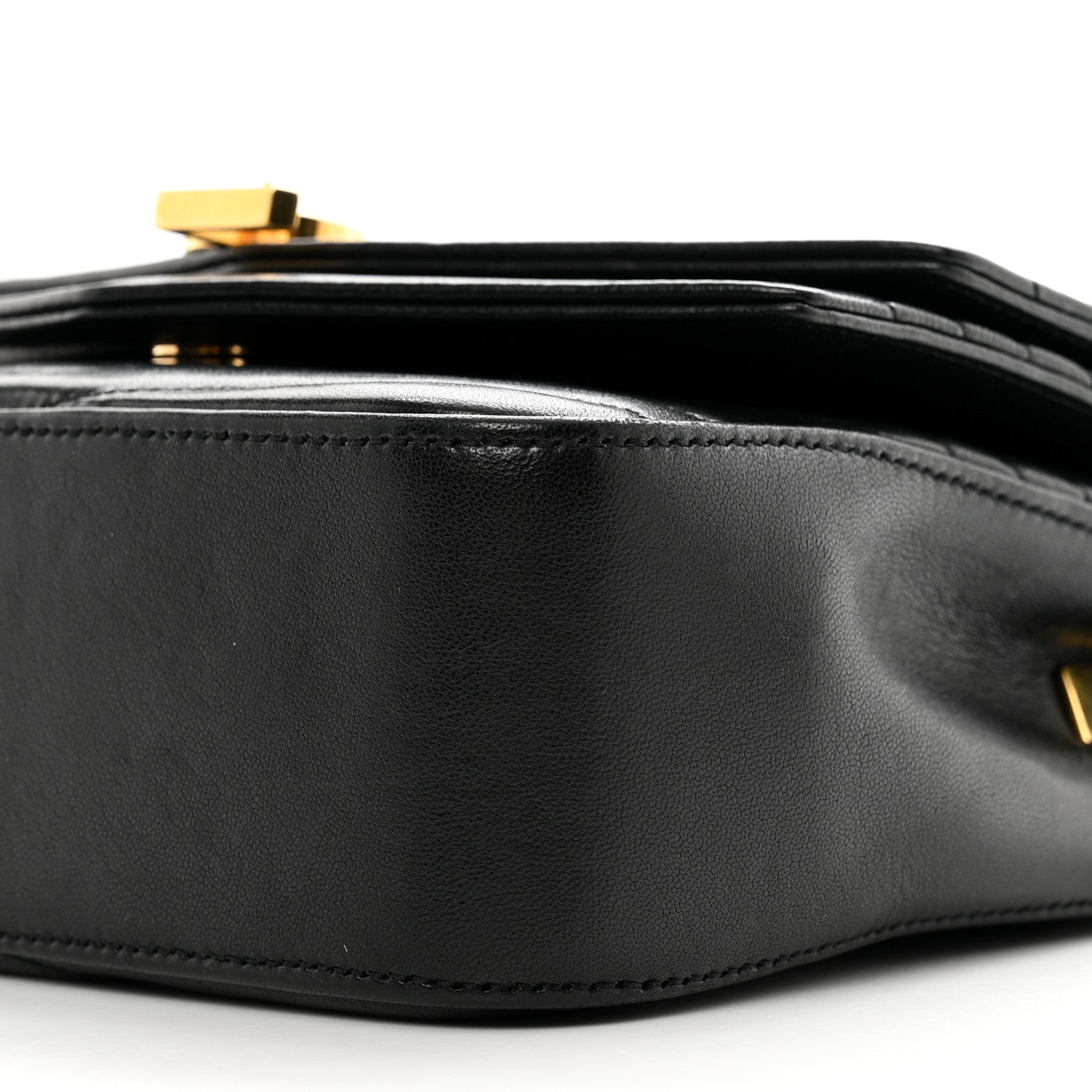 Saint Laurent Lambskin Matelasse Chevron Monogram Small Sulpice Bag Black 10 of 10